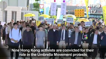 Hong Kong democracy leaders convicted in Umbrella Movement trial