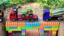 La Construction d'un pont Véhicules jouets pour les enfants Camion de pompiers, Camion à benne pour les enfants