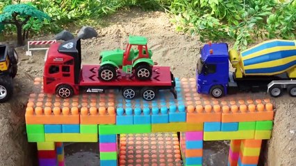 La Construction d'un pont Véhicules jouets pour les enfants Camion de pompiers, Camion à benne pour les enfants