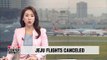 Jeju Airport cancels, delays flights due to wind shear