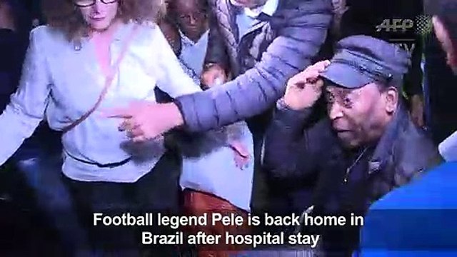 Pele thanks well-wishers on return to Brazil from France