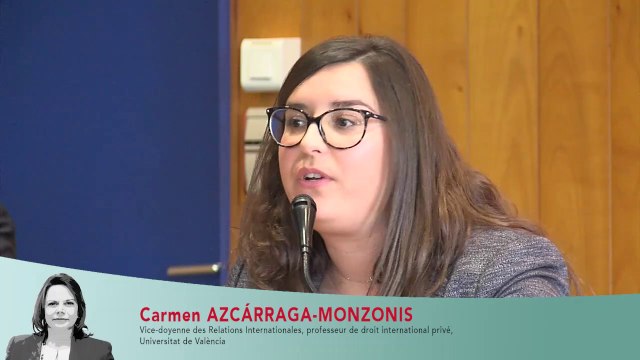 «Mariage pour tous en France, en Espagne et en Amérique latine : quel bilan? quels défis?» (table ronde), intervention de Carmen Azcárraga-Monzonis, Vice-doyenne des Relations Internationales, prof. de droit international privé, Universitat de València