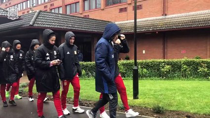 Paseo de la Selección Femenina Antes del Choque ante Inglaterra