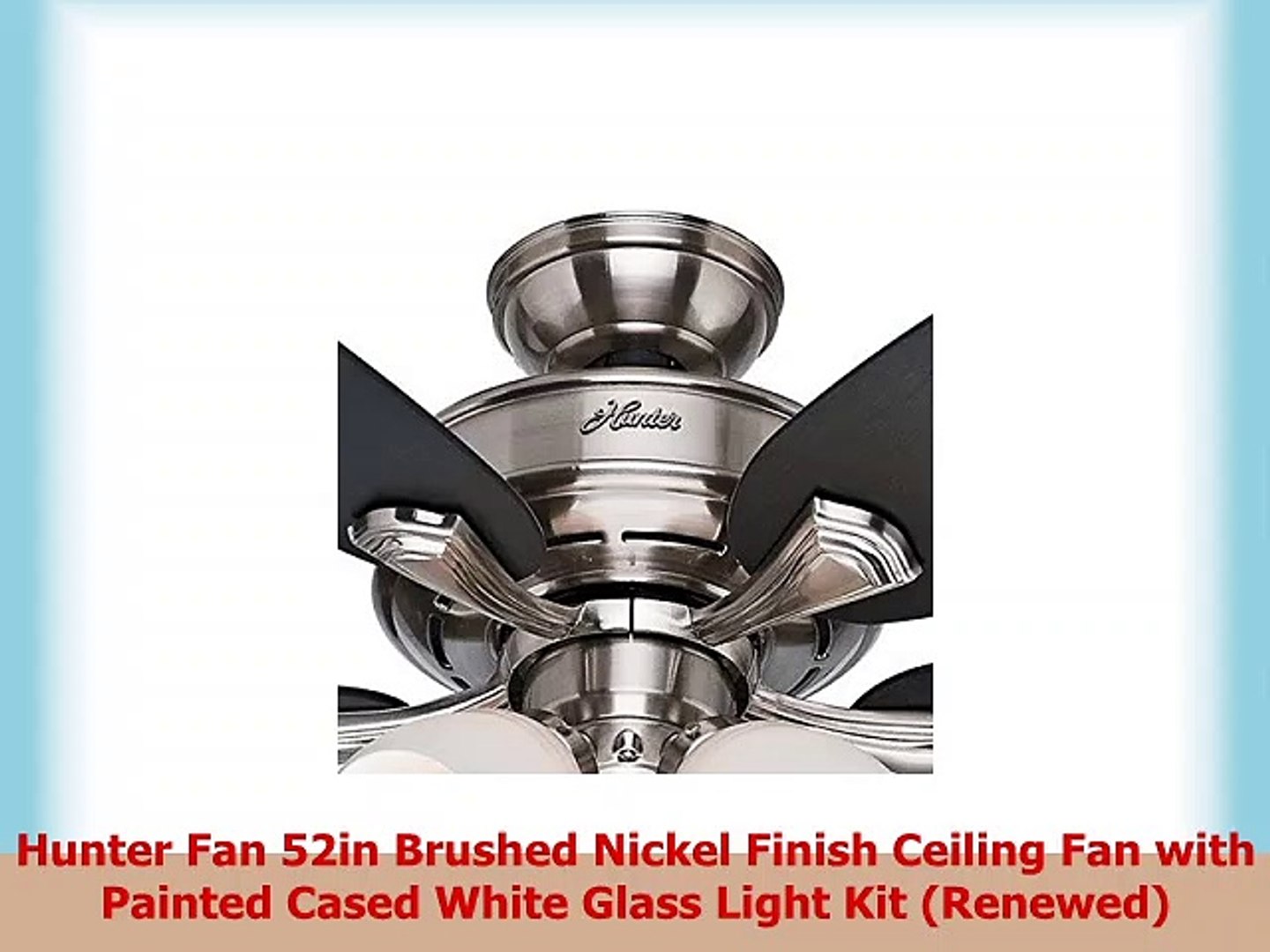 Hunter Fan 52in Brushed Nickel Finish Ceiling Fan With Painted