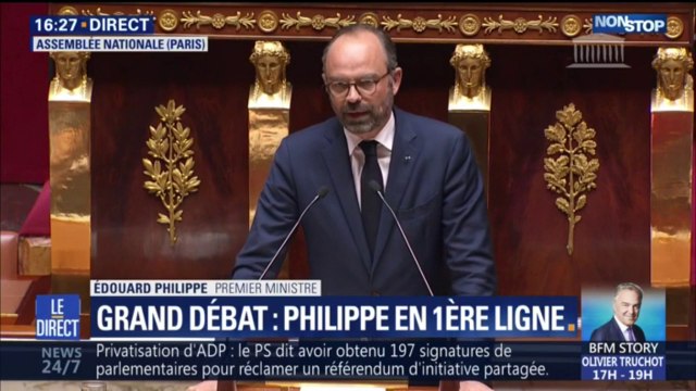 Ce succès n'est pas celui du gouvernement mais des Français. Édouard Philippe rend compte du Grand débat devant l'Assemblée nationale