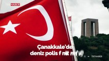 Deniz polisi şehitleri denizde Türk bayrağı açarak andı