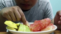 ASMR EXTREME SOUR UNRIPE MANGO AND SWEET POMELO (CRUNCHY SOUNDS) NO TALKING | STEVEN PHAN ASMR KING