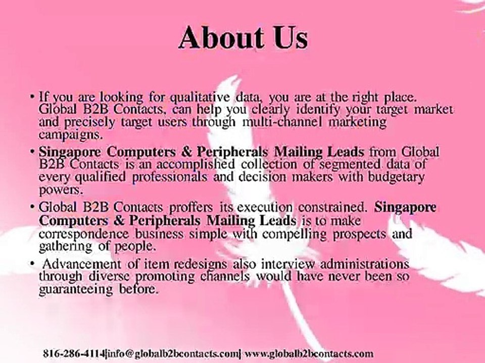 Singapore Computers & Peripherals Mailing Leads