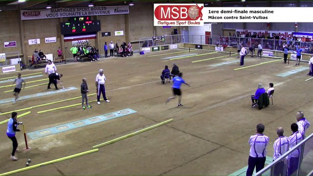 Première demi-finale, tir en relais Elite masculin, Mâcon contre Saint-Vulbas, France Tirs, Martigues 2019