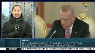 Mandatarios de Turquía y Rusia se reúnen en el Kremlin