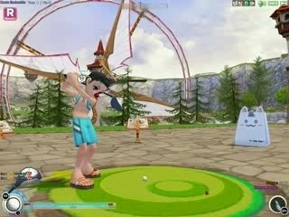 pangya monts enchantés trou 4 HIO beam