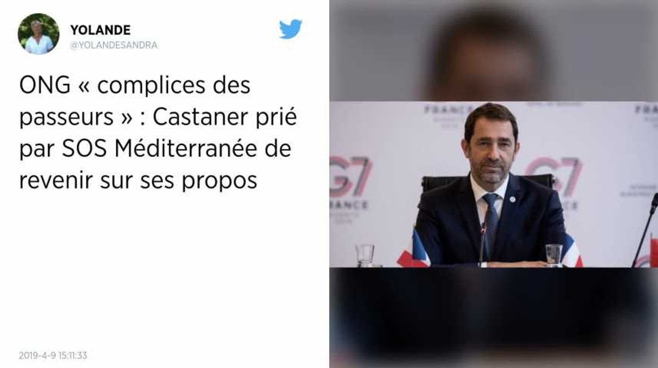 ONG jugées "complices des passeurs" : SOS Méditerranée demande à Christophe Castaner de "rétablir les faits"