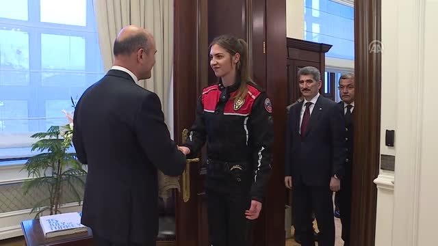 İçişleri Bakanı Soylu, Emniyet Genel Müdürü Uzunkaya ve Beraberindekileri Kabul Etti