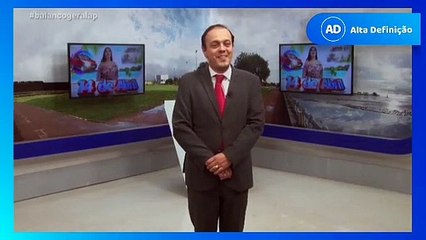 Gato invade estudio do Balanco Geral AP