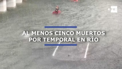 Sube a 5 el número de muertos por temporal en Río de Janeiro