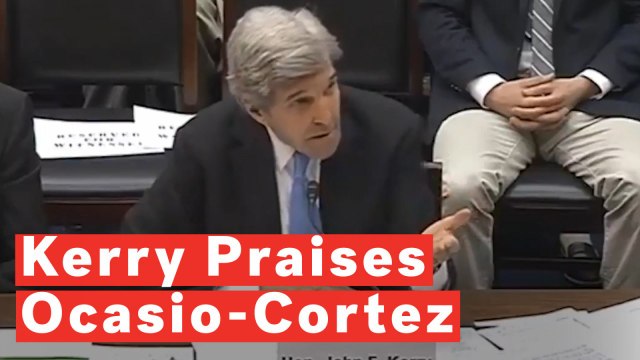 John Kerry Praises Alexandria Ocasio-Cortez's Leadership Over Trump's On Climate Change