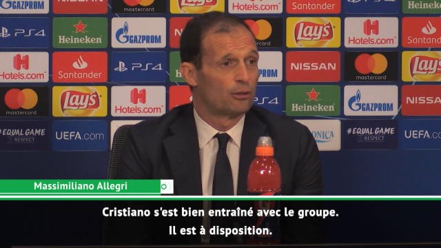 Quarts - Allegri : ''Ronaldo ? Il part titulaire''