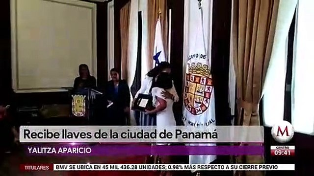 Yalitza Aparicio recibe las llaves de la ciudad de Panamá