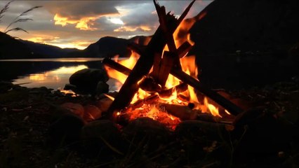 Camp Fire Wth Relaxing Sounds Acustic guitar