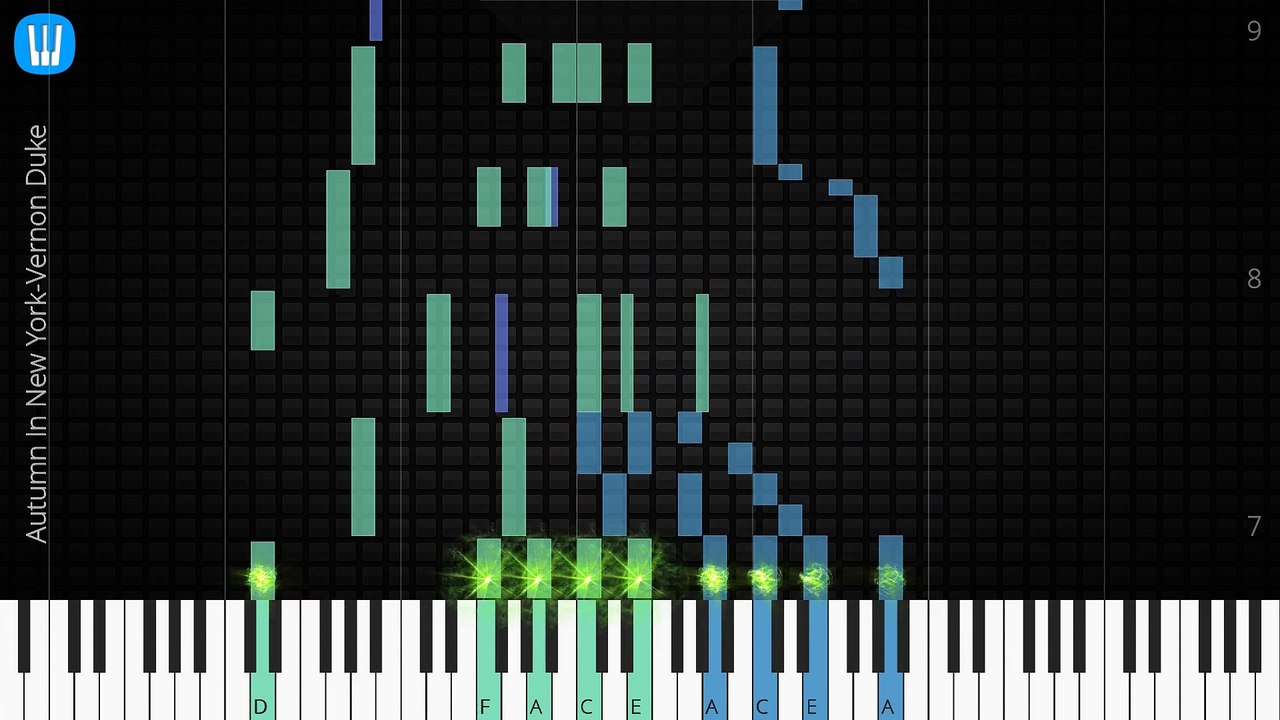  [Piano Solo]Autumn In New York, Vernon Duke-Synthesia Piano Tutorial