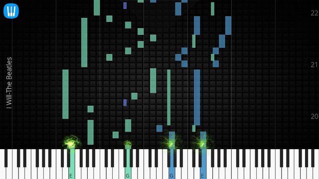 [Piano Solo]I Will, The Beatles-Synthesia Piano Tutorial