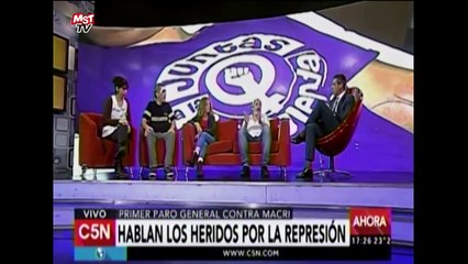 Alejandro Bodart del MST en C5N hablando sobre el paro y la represión