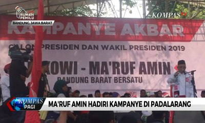 Orasi di Padalarang, Ma'ruf Amin Sampaikan Sejumlah Keberhasilan & "Kartu Sakti" Jokowi