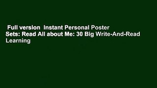 Full version  Instant Personal Poster Sets: Read All about Me: 30 Big Write-And-Read Learning