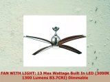Craftmade TRD60PLN4 Tyrod Polished Nickel 60 Inch Great Room Ceiling Fan with Remote