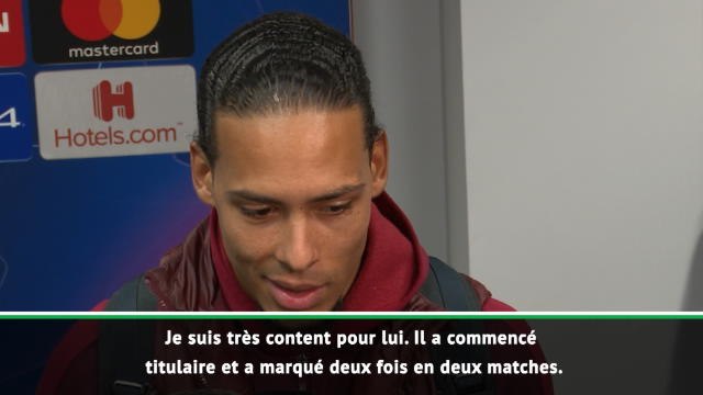 Quarts - Van Dijk sur Keïta : Je suis vraiment heureux pour lui