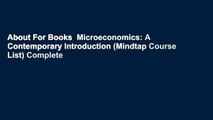 About For Books  Microeconomics: A Contemporary Introduction (Mindtap Course List) Complete