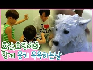 뭉치, 호산·호림이와 함께 목욕하는 날 [땡큐 베이비 독] 8회