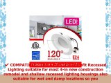 OSTWIN 4 Pack 4 Inch Dimmable Round LED Baffle Downlight Recessed Retrofit Kit Lighting