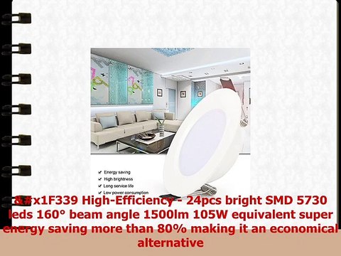 15W 4 Dimmable LED Recessed Lighting Fixture Retrofit Downlight 6000K Daylight White
