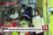 Municipio de Lima desalojó a ambulantes de la Av. 28 de Julio