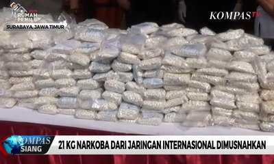 21 Kg Narkoba Jadi Jaringan Internasional Dimusnahkan