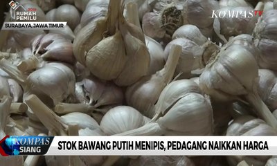 Download Video: Stok Bawang Putih Menipis, Pedagang Naikkan Harga