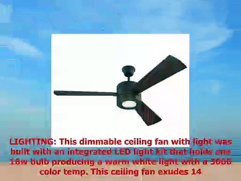 Craftmade 3 Blade Ceiling Fan With Light Dimmable Led 54 Inch And
