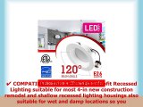 OSTWIN 4 Pack 4 Inch Dimmable Round LED Baffle Downlight Recessed Retrofit Kit Lighting