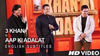 Shah Rukh KHAN, Salman KHAN & Aamir KHAN - 21 Years Of AAP KI ADALAT (English Subs)