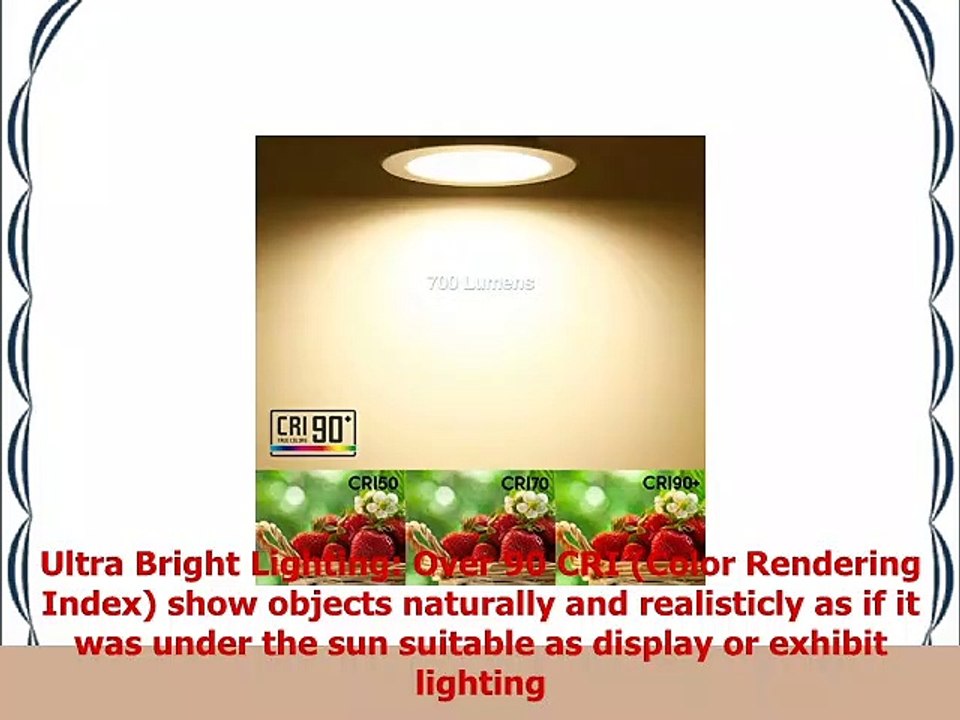 TORCHSTAR 4Pack 4 inch Dimmable Recessed LED Downlight with Baffle Trim 10W 65W Equiv