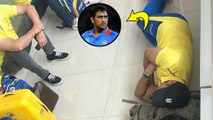 IPL 2019 : MS Dhoni And Wife Sakshi Take A Nap At Airport After Another Late Night Finish | Oneindia