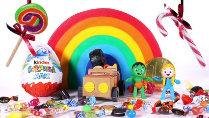 KIDS FIND A MAGIC DOOR UNDER THE RAINBOW  PLAY DOH CARTOONS FOR KIDS