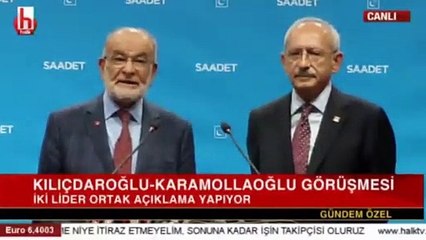 Kılıçdaroğlu ve karamollaoğlu görüşmesi