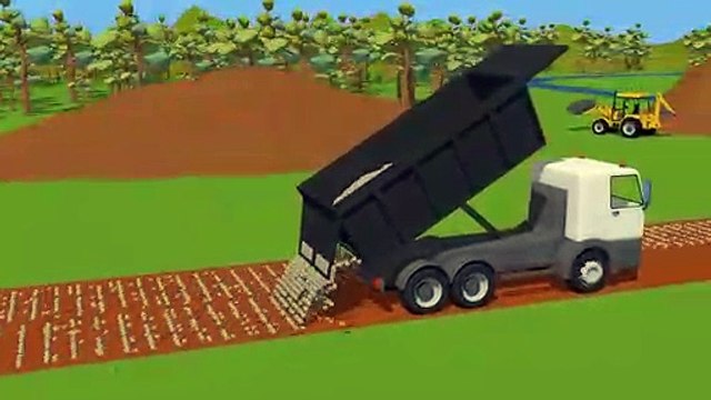 #Camion et pelle Excavatrice, Camion à benne et un Rouleau de Camions | Camions Rue Véhicules | Maszyny Budowlane