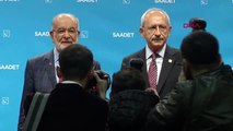 Ankara CHP'nin Lideri Kılıçdaroğlu, Saadet Partisi'nin Lideri Karamollaoğlu'nu Ziyaret Etti
