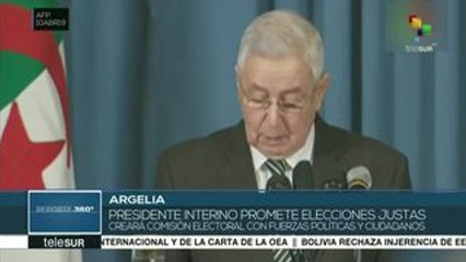 Pdte. interino de Argelia promete realizar elecciones transparentes