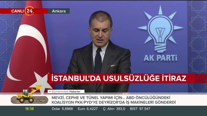 AK Parti Sözcüsü Ömer Çelik açıklama yapıyor