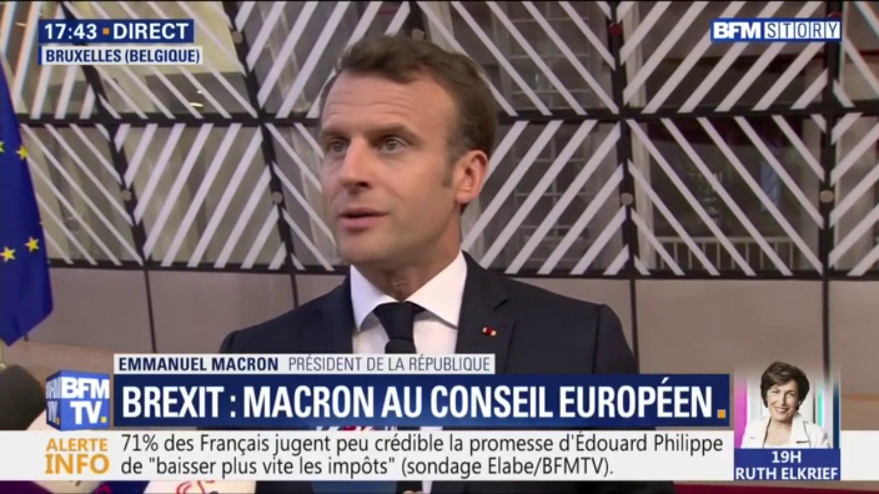 Pour Emmanuel Macron "rien n'est acquis" en ce qui concerne le report du Brexit