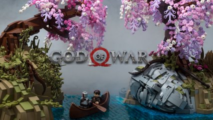 God of War LEGO - Kratos and Atreus on boat